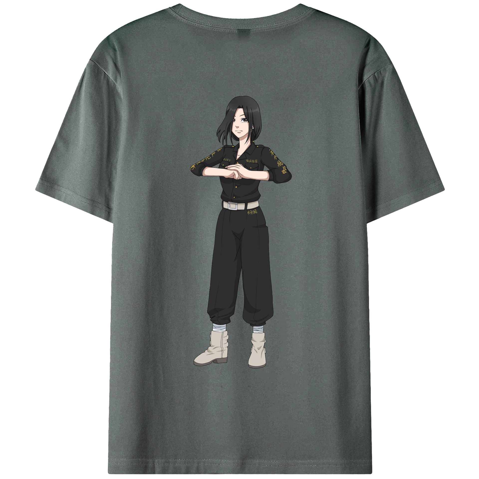 （画像用） 東京リベンジャーズ Tokyo Revengers 綿100％ メンズ半袖Tシャツ（バックプリント） 通気性